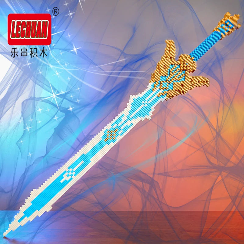 Lechuan Connections Building Blocks Samurai Simulation Sword Micro brick Ninja Knife Weapon Assembly Model Toy Gift for Children
