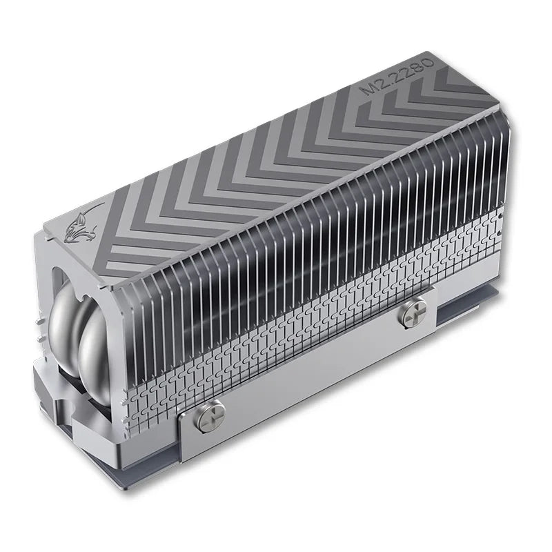 COOLLEO M.2 2280 NVMe SSD Heat Sink 2 heat pipes SSD Cooler With 14.8W/mk Thermal Pad