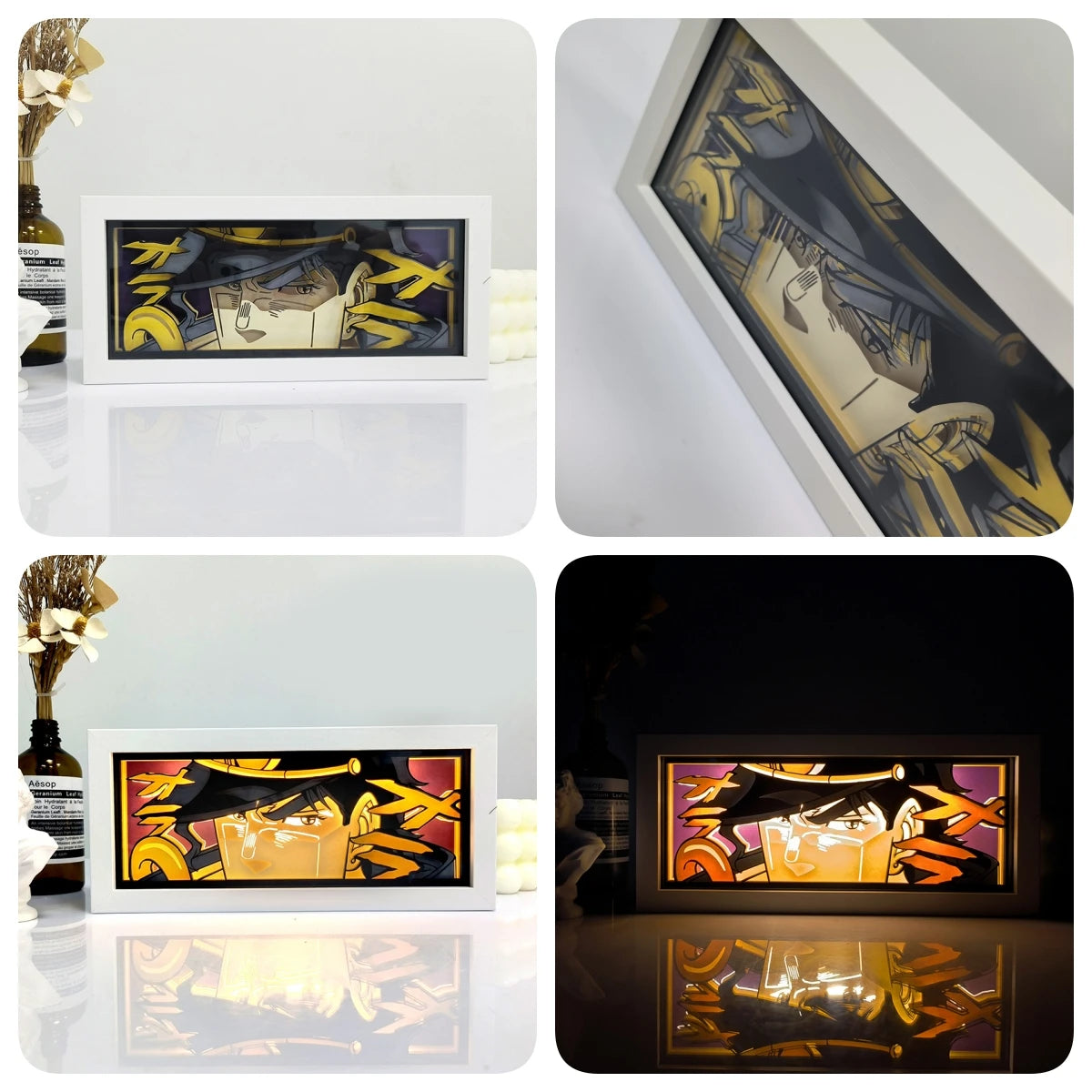 Anime LED Light Box – Manga Paper Carving Desk Lamp for Kids & Collectors
