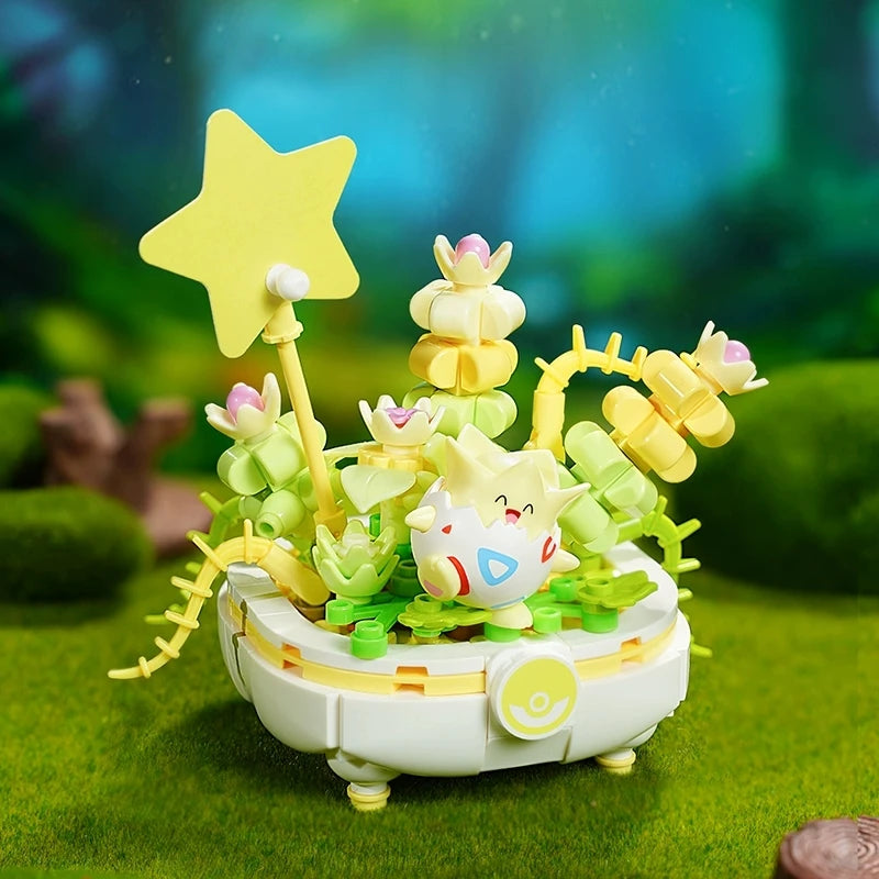 Pokemon Cartoon Pikachu Building Blocks Bulbasaur Toy Children's Assembled Model Pet Elf Kid Children Gift Compatible With Lego
