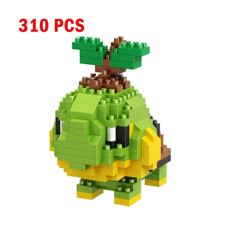 66pcs Pokemon Small Building Nanoblock Cartoon Pikachu Animal Model Education Game Graphics Pokemon Toys For Kids Birthday