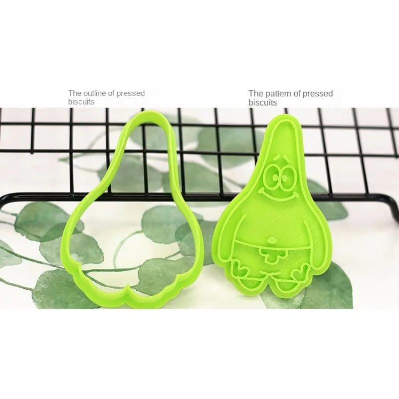 SpongeBob Cookie Cutter Set | 3D Cartoon Biscuit Moulds for Kids & Parties