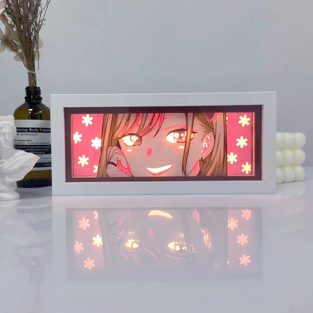Anime LED Light Box – Manga Paper Carving Desk Lamp for Kids & Collectors