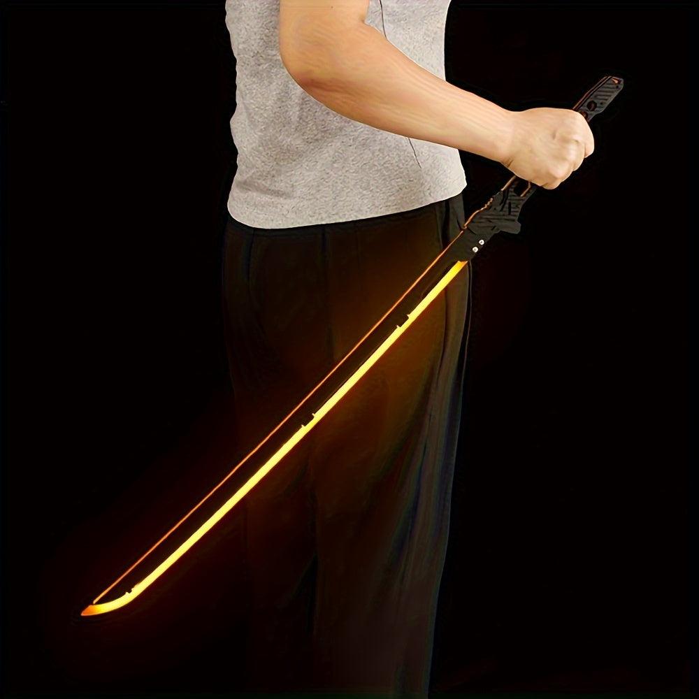 Cyberpunk LED Katana - 1:1 Realistic Anime Sword Replica for Cosplay & Collectors
