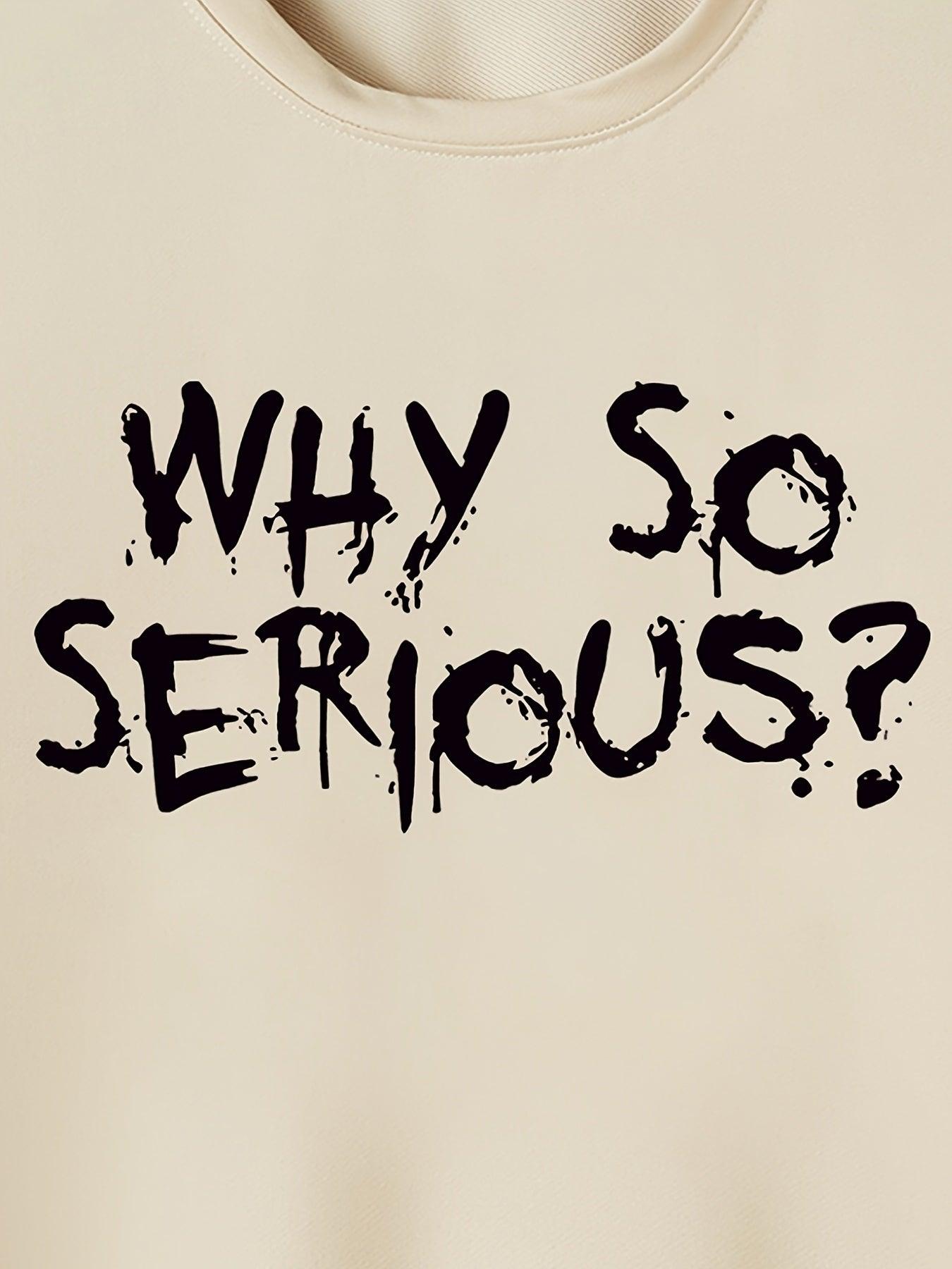 "Why So Serious?" Plus Size Graphic Tee: Big Style for Big Personalities! 🃏 - Rexpect Nerd