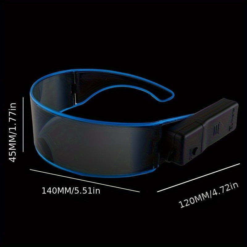 Glow Up Your Cosplay! Futuristic Anime LED Glasses - Light Up the Night with High-Tech Style