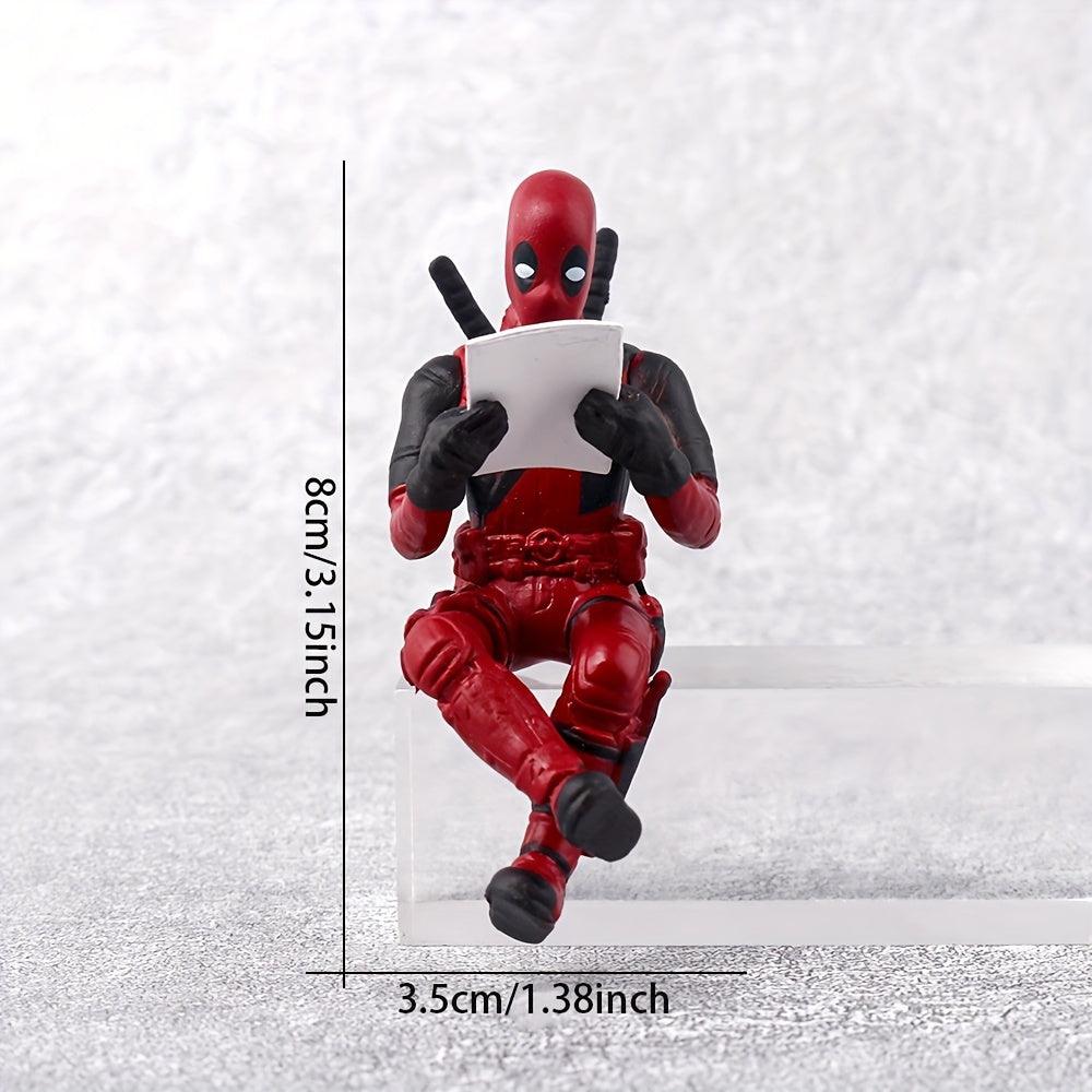 3pcs/set Deadpool Dashboard Figurines - Marvel's Avengers Head Car Decorations, Relaxing Pressure Bubble Design, Creative Hand Puppet for Vehicle & Desk - Rexpect Nerd