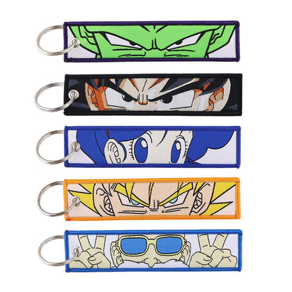 Anime Charm Embroidered Keychain: Durable, Versatile Jet Tag for Backpacks & Car Keys - Ideal Gift for Men - Rexpect Nerd