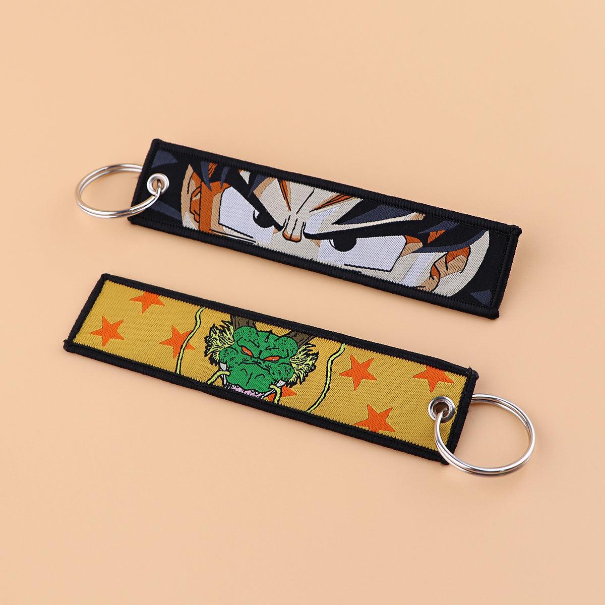 Anime Charm Embroidered Keychain: Durable, Versatile Jet Tag for Backpacks & Car Keys - Ideal Gift for Men - Rexpect Nerd