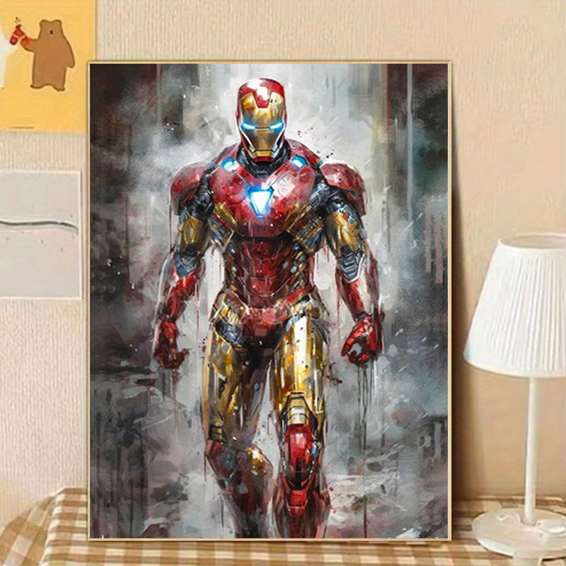 5D Diamond Art Kit - Superhero Collection - Vivid Iron Man, Hulk, Thor, Captain America, & More - DIY Round Painting - Sparkling Mosaic Art for Home Decor & Special Gifts - Rexpect Nerd