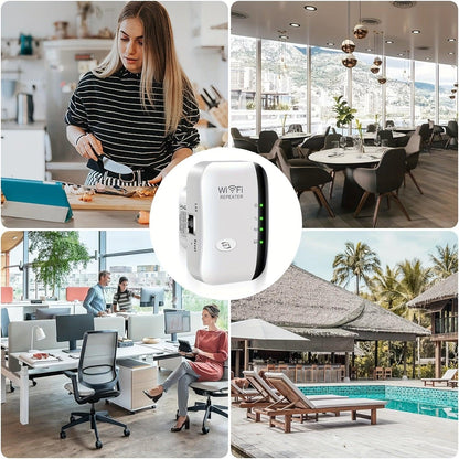 300Mbps Long Range WiFi Signal Booster Repeater - Extend WiFi Coverage, Reliable Connection, US Plug, 110V-130V Power Supply - Rexpect Nerd