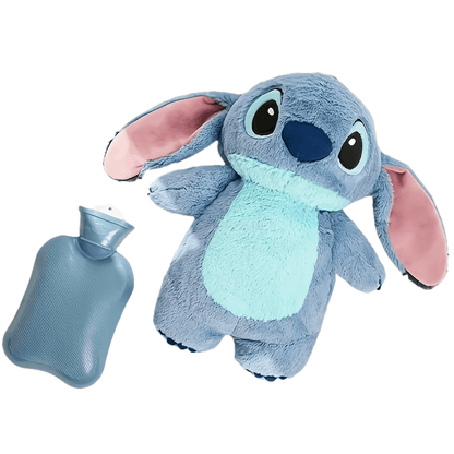 Adorable Large Disney Stitch Plush Hot Water Bottle - Super-Soft Anime Doll for Cozy Home Warmth, Perfect Hand Warmer and Collectible Treasure