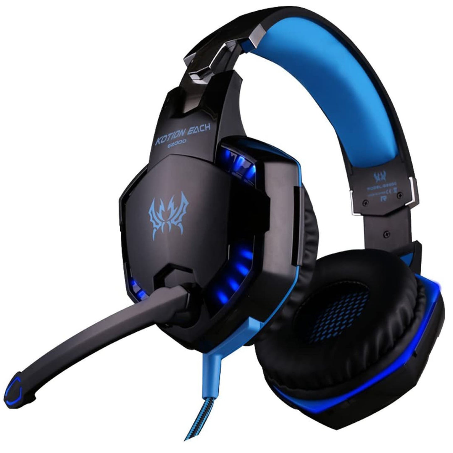 G2000 Gaming Headset: Experience Immersive Audio With Noise Cancelling Mic, LED Lights & Soft Memory Earmuffs - Rexpect Nerd