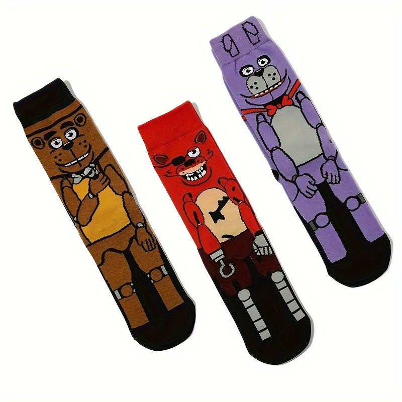Level Up Your Sock Game with Eye-Catching Anime Crew Socks (3-Pack)! - Rexpect Nerd