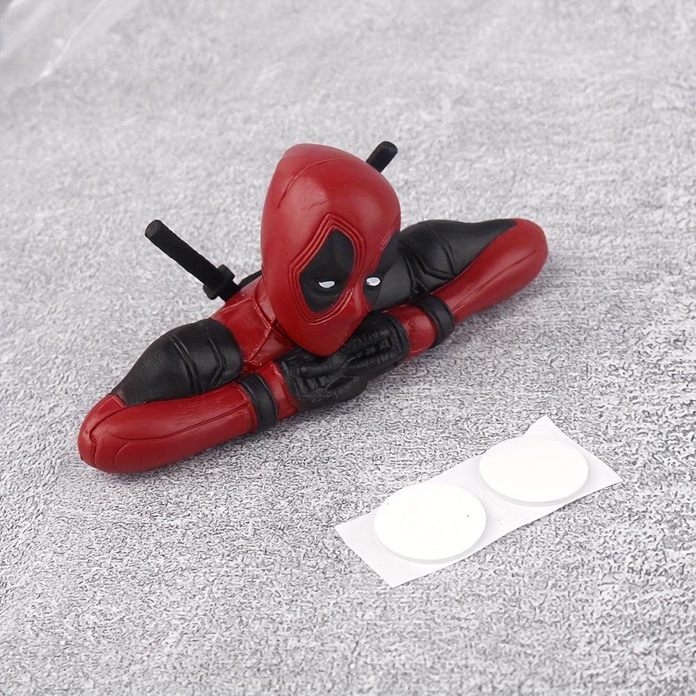 3pcs/set Deadpool Dashboard Figurines - Marvel's Avengers Head Car Decorations, Relaxing Pressure Bubble Design, Creative Hand Puppet for Vehicle & Desk - Rexpect Nerd