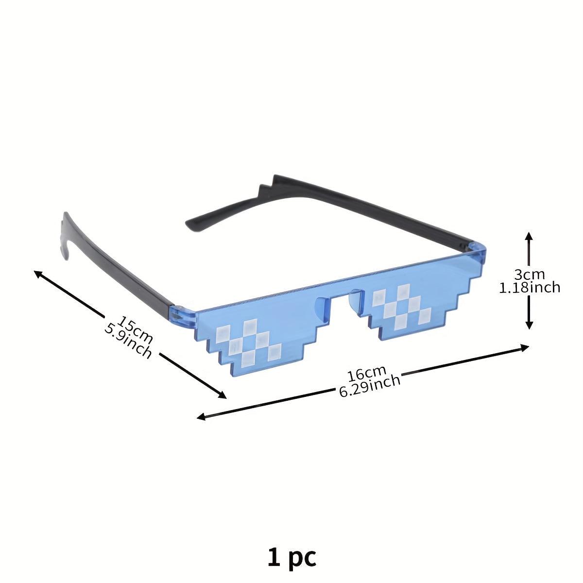 Level Up Your Celebrations! Trendy Anime Pixel Sunglasses - Fun Party Props for Graduations, Festivals & More!