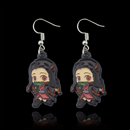 Pairs of Small, Three-Dimensional Anime Girl Character Alloy Earrings - Intricately Designed, Vibrant Accessories for Anime Fans - Hot Items, Collectible, and Unique Gift Ideas - Rexpect Nerd