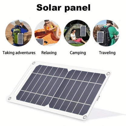 1pc Portable Foldable Waterproof Solar Panel Charger - High-Efficiency Energy Harvesting for Mobile Phone, Tablet, and Outdoor Gadgets - Durable, Compact, and Lightweight Design for Camping and Home Use - Rexpect Nerd