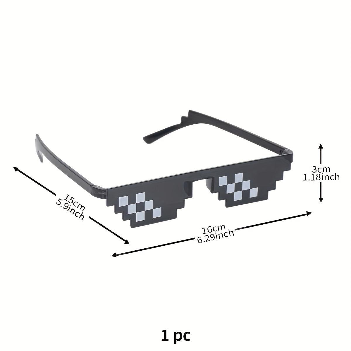 Level Up Your Celebrations! Trendy Anime Pixel Sunglasses - Fun Party Props for Graduations, Festivals & More!