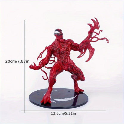 1pc Disney Venom and Carnage Action Figure - Officially Licensed Collectible with Intricately Detailed Design, High-Quality PVC Material, and Action-Packed Dynamic Crouching Pose - Perfect for Bedroom Desk or Shelf Decor - Rexpect Nerd