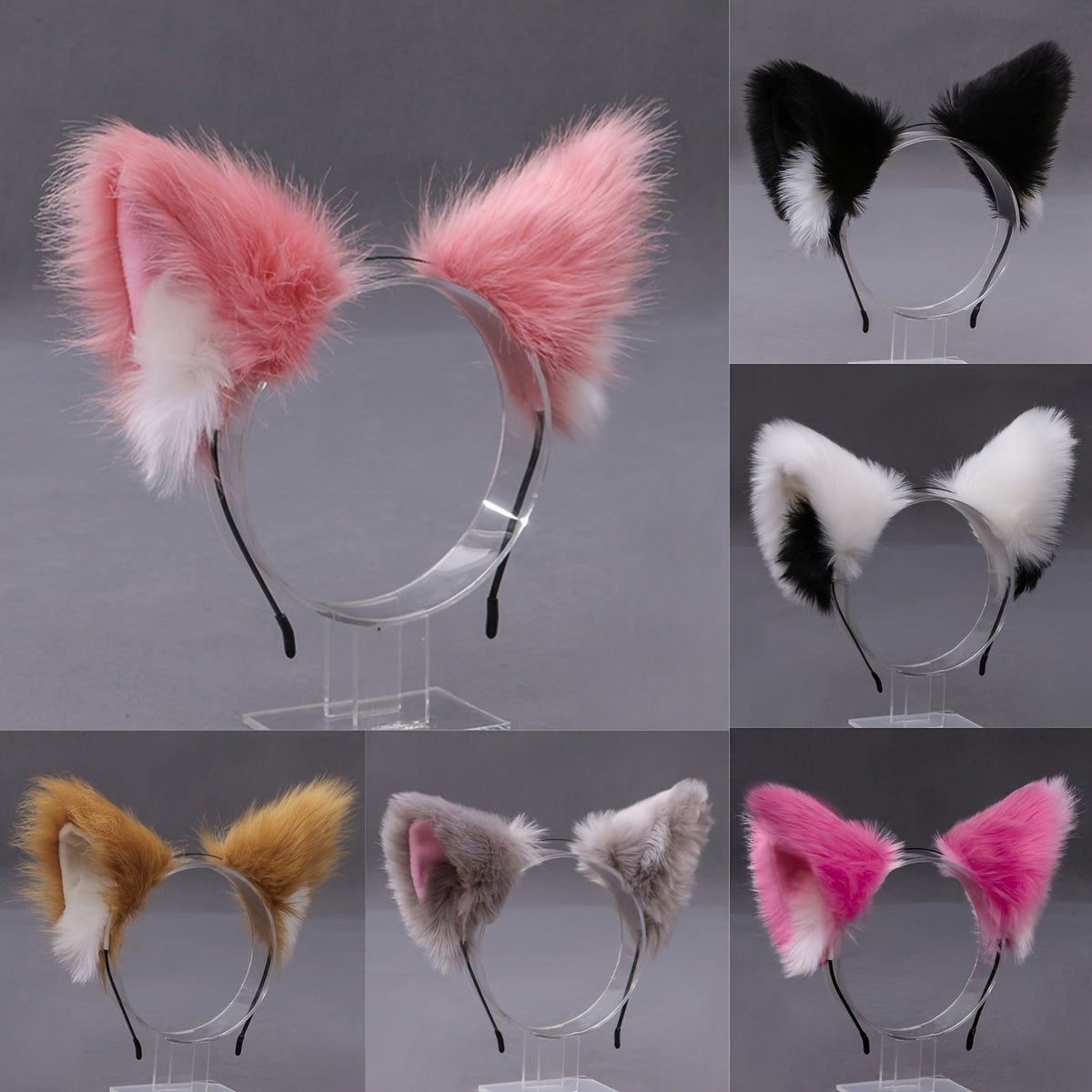 Single Faux Wool Cute Car Ears Headband - Soft, Fluffy, Color Matching, Sweet Style Dress Up Hair Accessories for Women and Female Cosplay, Anime Photo Props - Rexpect Nerd
