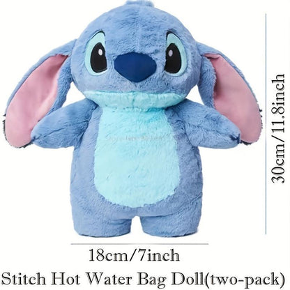 Adorable Large Disney Stitch Plush Hot Water Bottle - Super-Soft Anime Doll for Cozy Home Warmth, Perfect Hand Warmer and Collectible Treasure