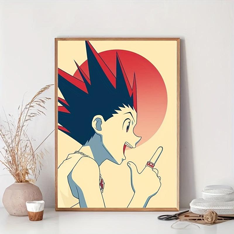 2pcs Vibrant Anime Canvas Art Prints for Dynamic Living Room Decor - Versatile, Unframed Posters Perfect for Anime Fans - Rexpect Nerd