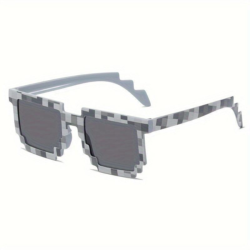 Level Up Your Look! Pixelated Anime Sunglasses - Fun & Stylish Cosplay Accessory