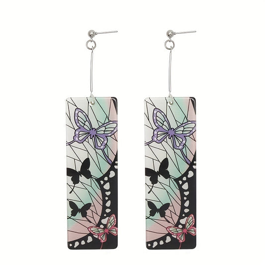 Anime Butterfly Acrylic Drop Dangle Earrings Cosplay Accessories For Women - Rexpect Nerd