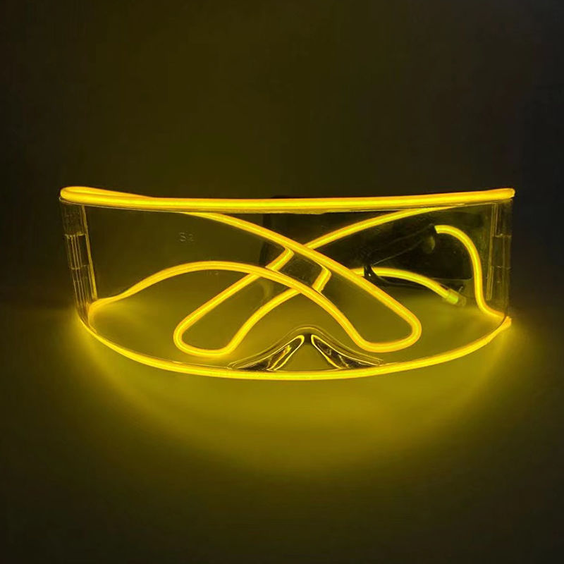 Glow Up Your Cosplay! Futuristic Anime LED Glasses - Light Up the Night with High-Tech Style