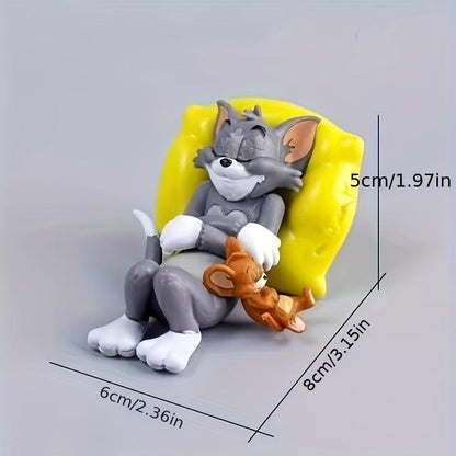 Collectors Edition Cat and Mouse Anime Action Figure - Dynamic Tom Sculpture - Eye-Catching Home & Car Interior Decor Accessories for Anime Fans - Rexpect Nerd