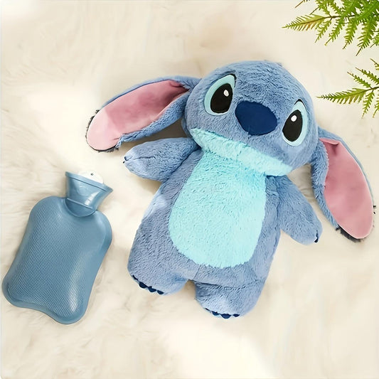 Adorable Large Disney Stitch Plush Hot Water Bottle - Super-Soft Anime Doll for Cozy Home Warmth, Perfect Hand Warmer and Collectible Treasure