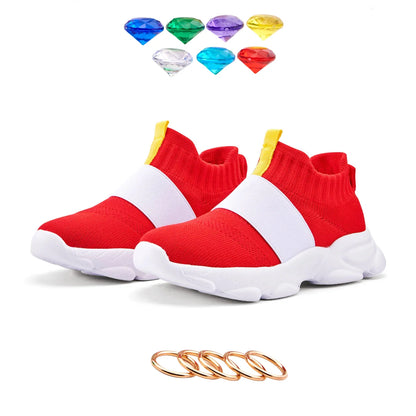 Sonic Red Running Shoes for Kids – Anime-Inspired Sneakers for Boys & Girls