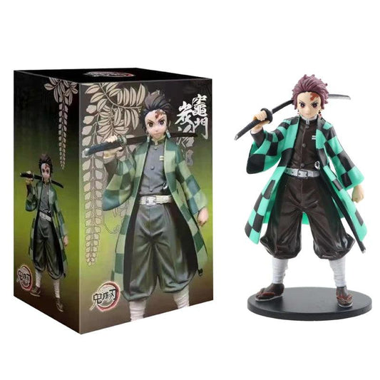 Demon Slayer Rui Kimetsu no Yaiba Nezuko Kyoujurou Tanjirou Inosuke Shinobu Zenitsu Action Figure Anime Figurine Toys 6pcs/set