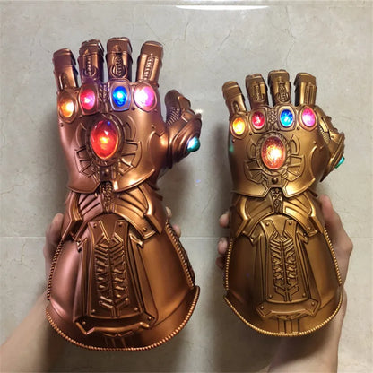 Unleash the Power of the Infinity Gauntlet! 1:1 Scale Replica with LED Lights - Iron Man Red Version, Perfect for Cosplay & Display