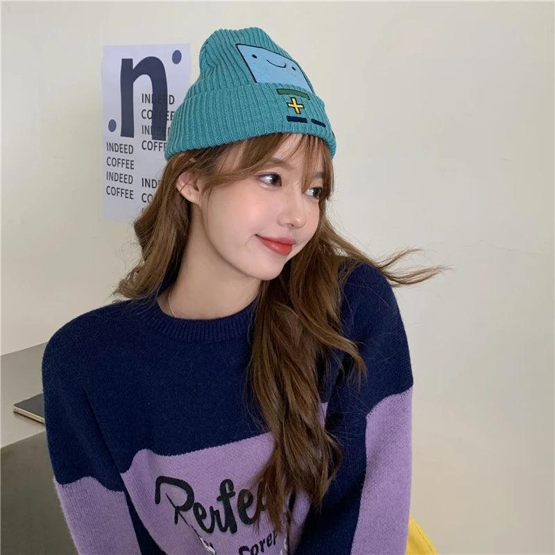 New 2021 Hot Selling Winter Hat Multicolor Fashion thick Warm Beanie Hats Women Solid Adult Cover Head Cap Winter Hats For Women