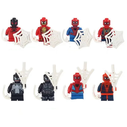 8-30 pieces of Marvel superhero Spider Man, Iron Man, Thanos mini assembled building blocks, DIY toys, children's birthday gifts