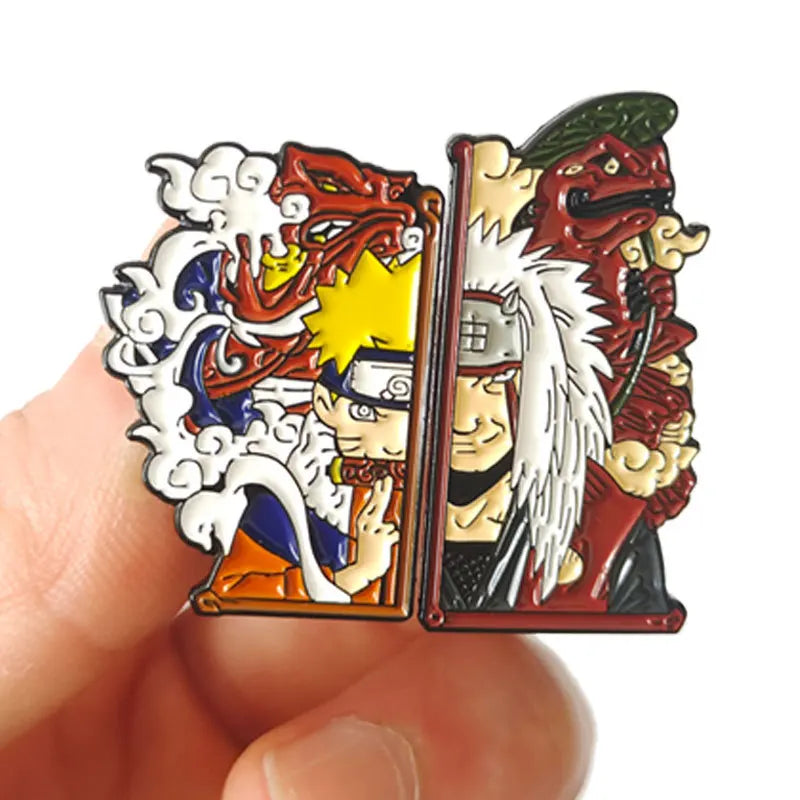 Uzumaki Akatsuki Red Cloud Enamel Pin Naruto Anime Brooch Lapel Badges for Backpacks Brooches Fashion Jewelry Accessories Gifts