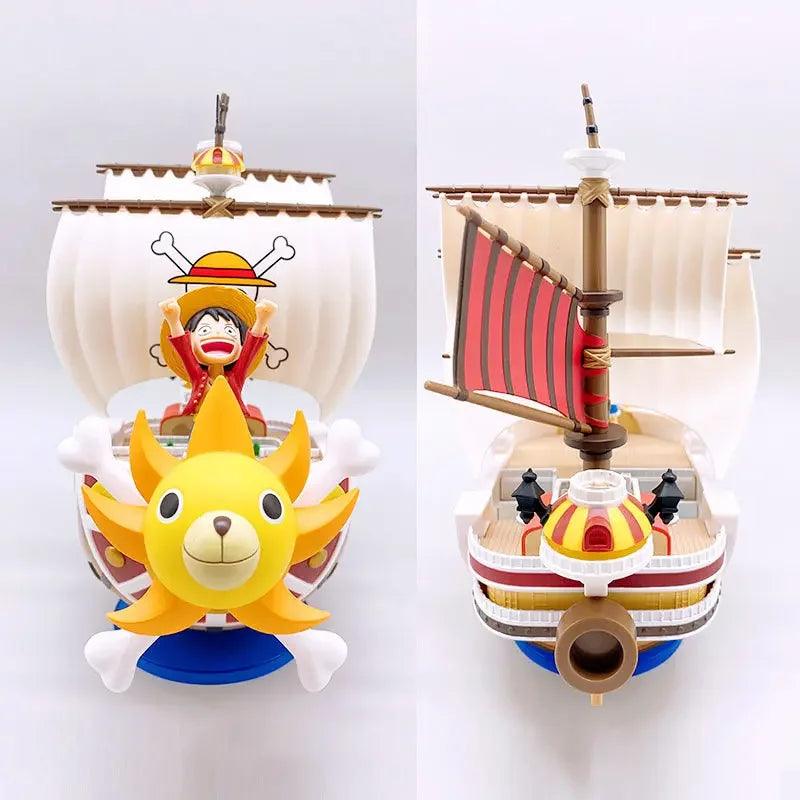 One Piece Ship Figure Luffy Model Toy Peripheral Super Cute Mini Boat Zoro Assembled Model One Piece Ship Kid Birthday Gift