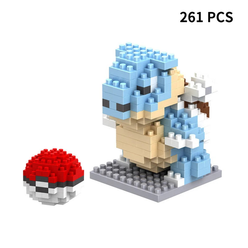 Blocks Small Cartoon Mini Building Block Pikachu Charizard Eevee Mewtwo Anime Assemble Action Pokemon  Model Dolls Toys