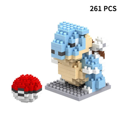Blocks Small Cartoon Mini Building Block Pikachu Charizard Eevee Mewtwo Anime Assemble Action Pokemon  Model Dolls Toys