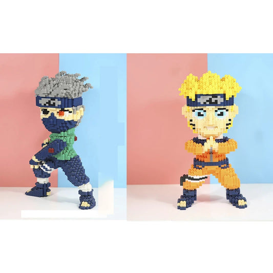 new Small particle assembled building blocks adult high difficulty puzzle card Kakashi Jiraiya toy puzzle children's gift
