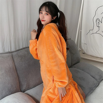 Naruto Kurama Kyuubi Fox Cosplay Onesie - Flannel Pajamas for Adults