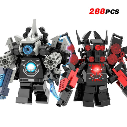 New Skibidi Toileted TVman Multi Joined Mini Action Figures Building Blocks TVman Speakerman Cameraman Model Toys for Kid Gift