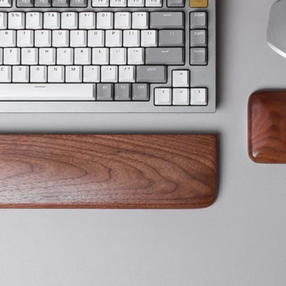 Walnut Wood Palm Rest Custom Soild Wood Mouse Rest Mechanical Keyboard Wrist Rest Accessories AntiSlip Stickers WoodenPalm Stree