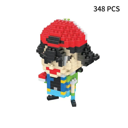 Blocks Small Cartoon Mini Building Block Pikachu Charizard Eevee Mewtwo Anime Assemble Action Pokemon  Model Dolls Toys