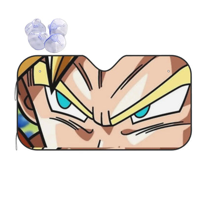 Dragon Ball Vegeta Eyes Fashion Windshield Sunshade 76x140cm Foils Sun Visor UV Protector
