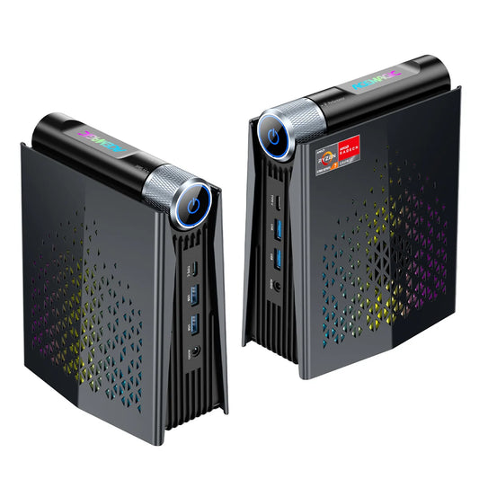 ACEMAGIC MINI PC AMD Ryzen 7 8745HS 32GB RAM 1TB SSD Windows 11 Pro MINI Computer Wifi6 BT5.2 With RGB Light 4K Triple Display