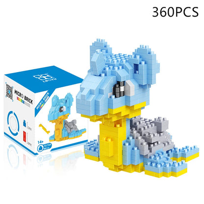 Blocks Small Cartoon Mini Building Block Pikachu Charizard Eevee Mewtwo Anime Assemble Action Pokemon  Model Dolls Toys