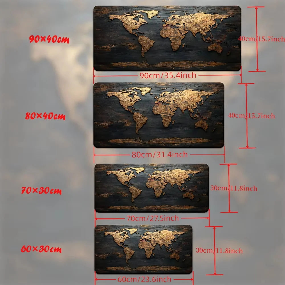 World Map Mouse Pad Large Gaming Mouse pad 900x400 rubber desk mat Non-slip PC laptop Gamer desk accessories table pad carpet